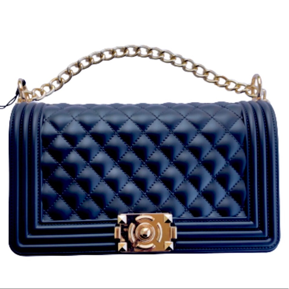 Quilted Black Jelly Shoulder bag